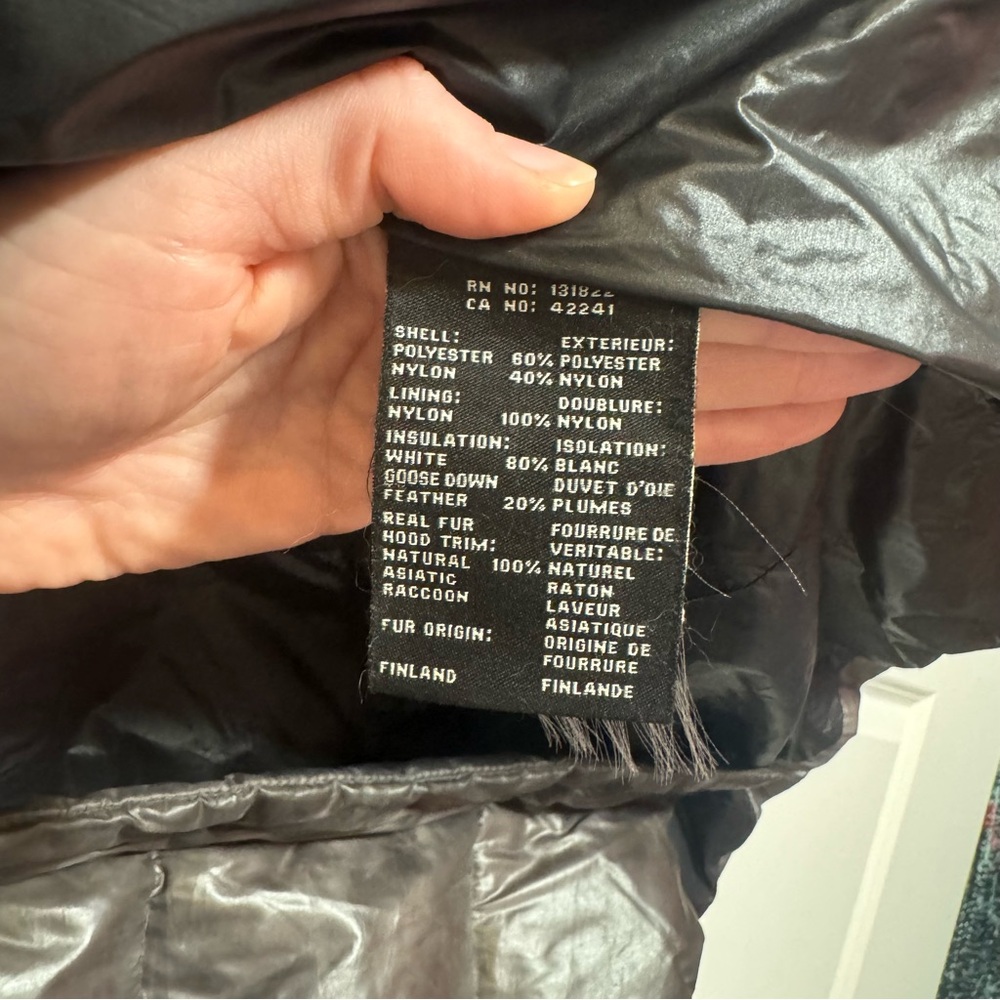 SAM. Goose Down & Raccoon Eskimo Winter Longline Puffer Jacket- Fair condition - Picture 16 of 16